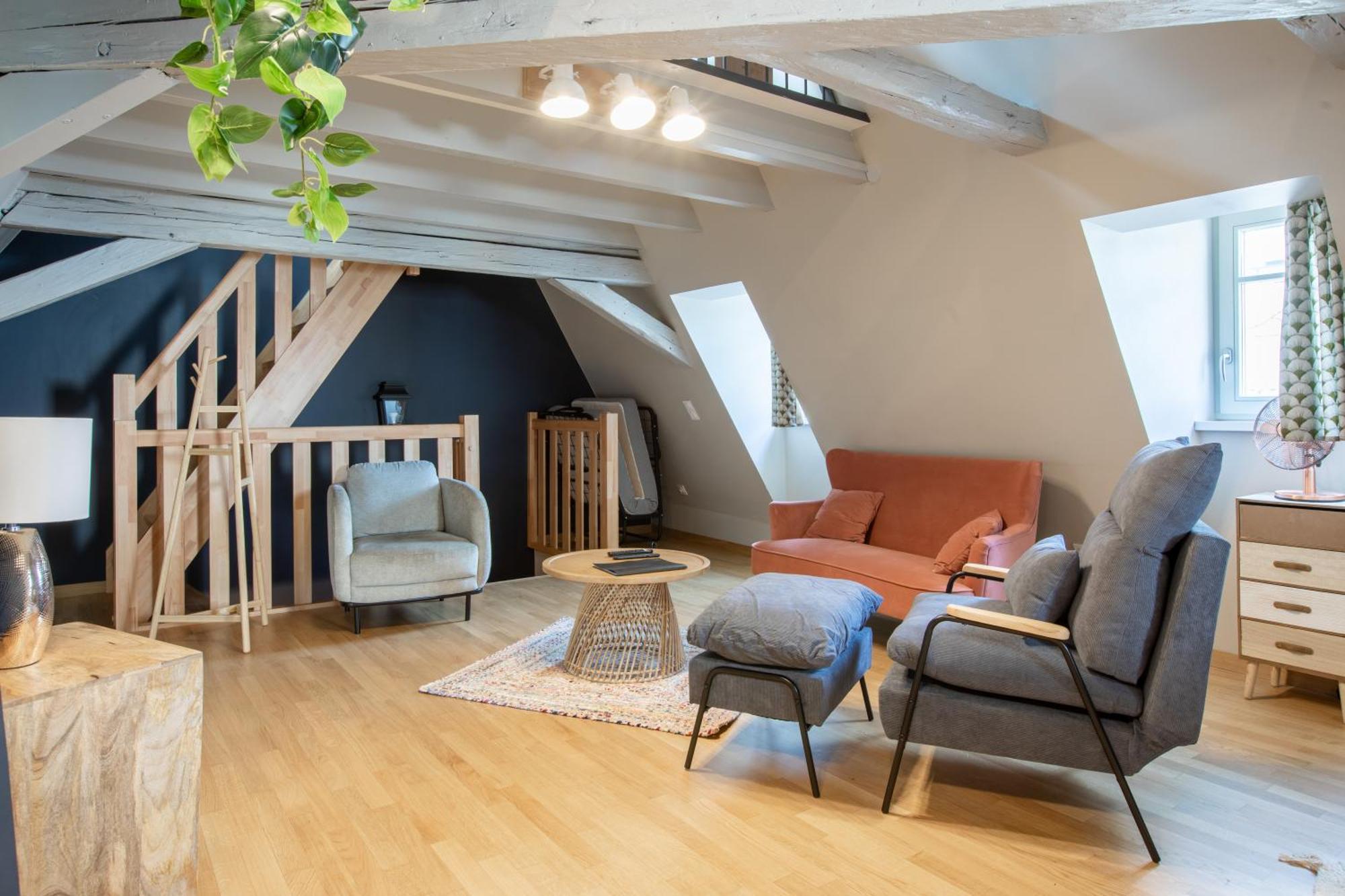 Duplex Atypique Au Coeur De Mulhouse Apartment Bagian luar foto