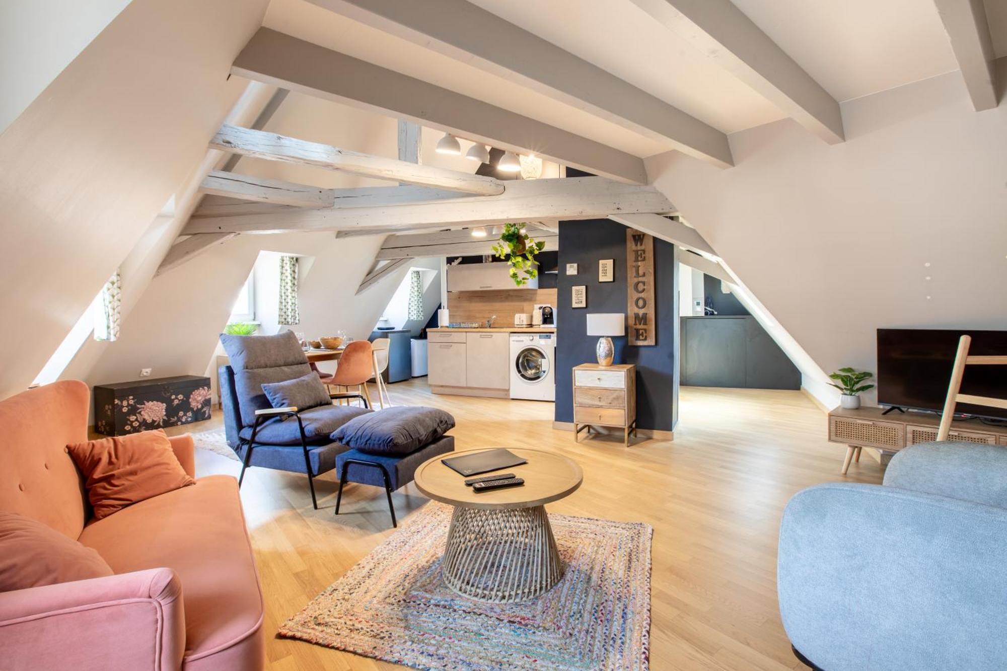 Duplex Atypique Au Coeur De Mulhouse Apartment Bagian luar foto
